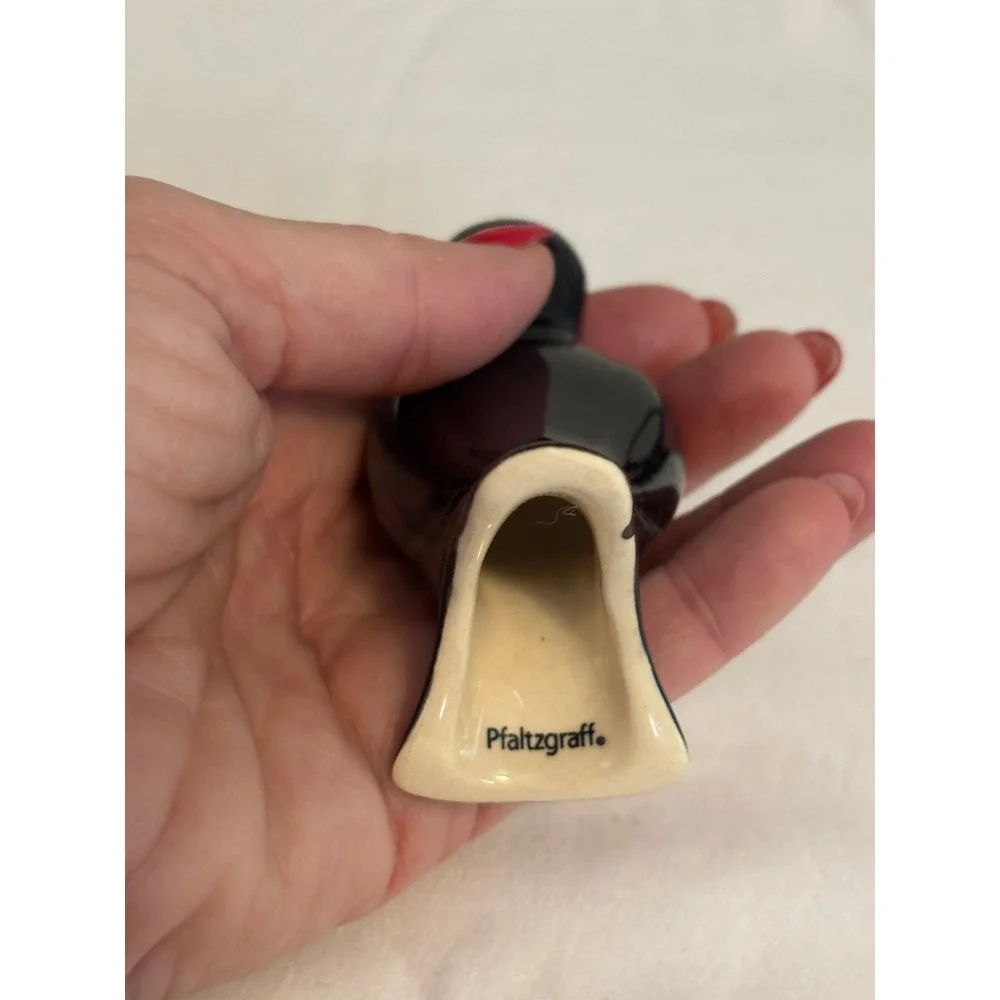 Pfaltzgraff Ceramic Blackbird Pie Bird Funnel Steam Vent Black Yellow Beak